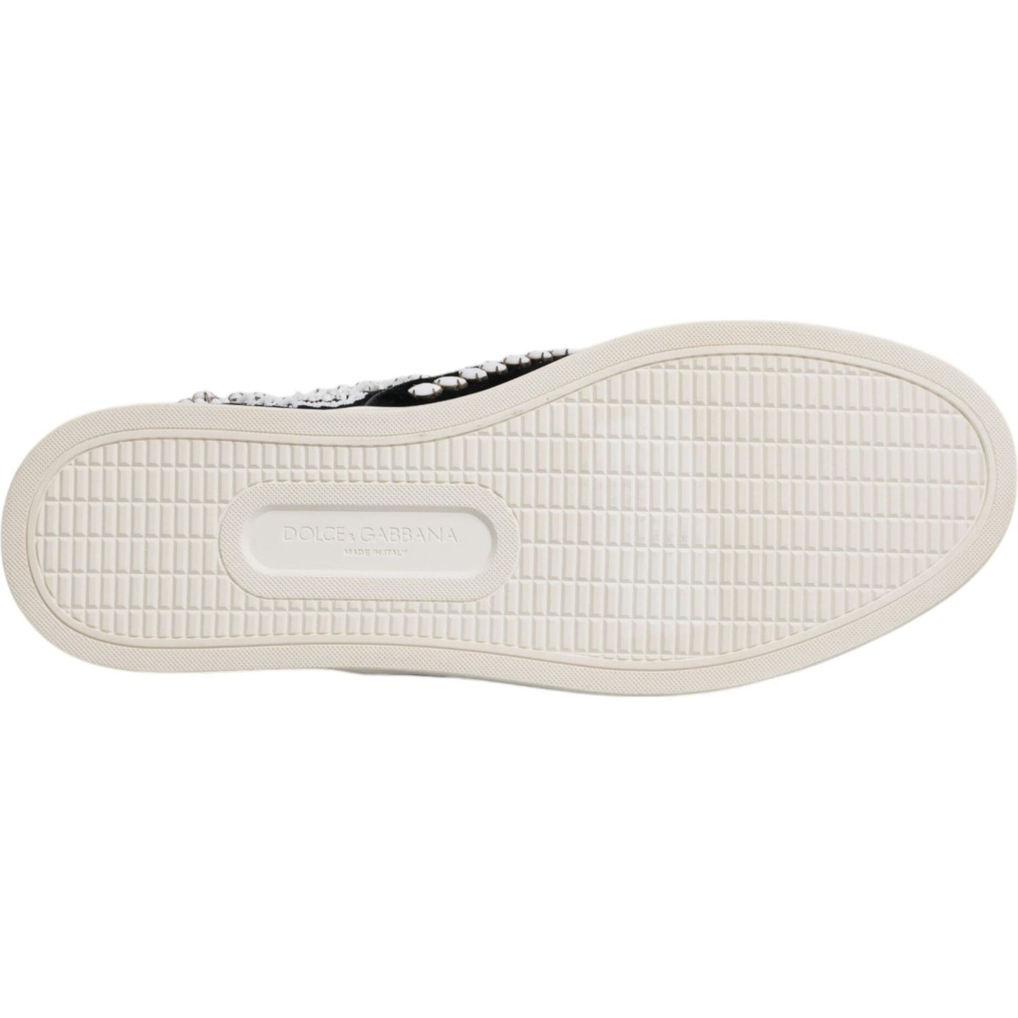 Dolce & Gabbana Black Embellished London Men Slip On Shoes MV6730-41.5