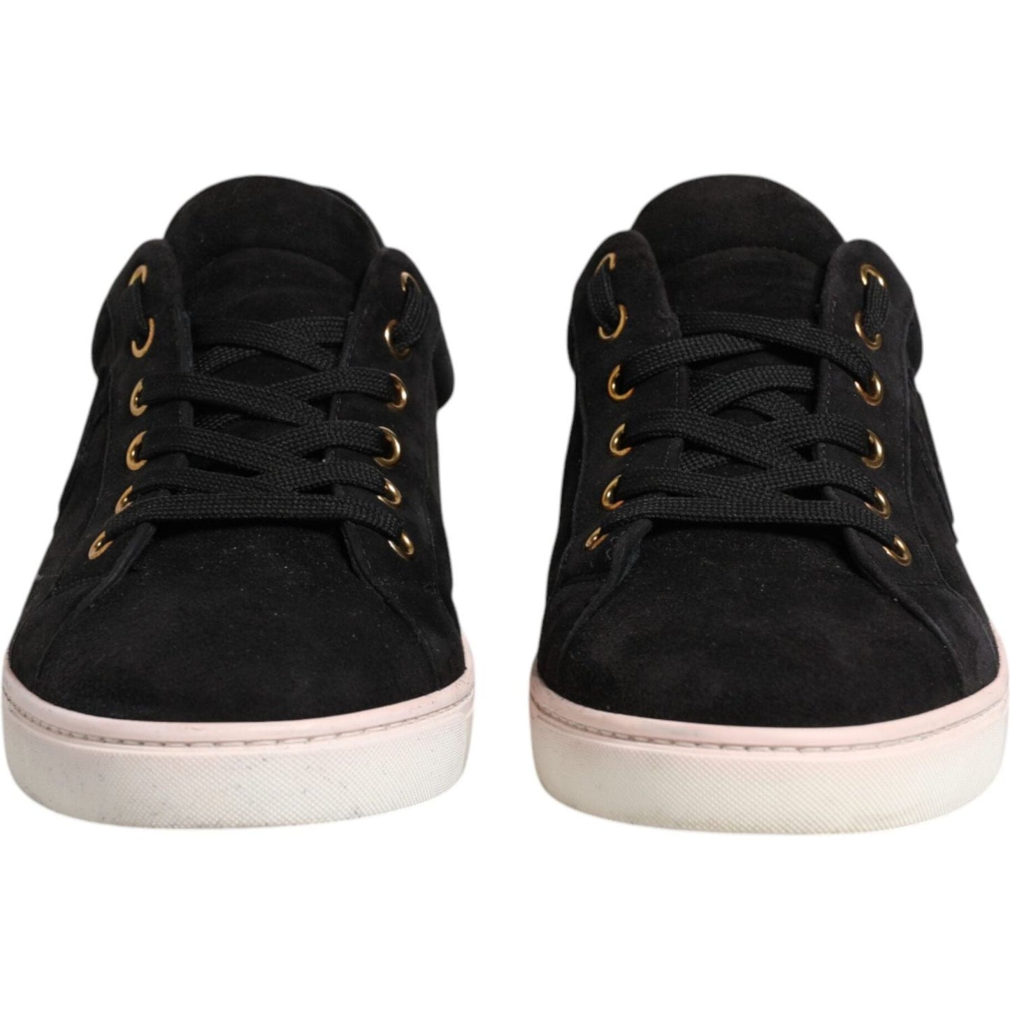 Dolce & Gabbana Black Logo Suede Leather Men Sneakers Shoes MV6741-39.5