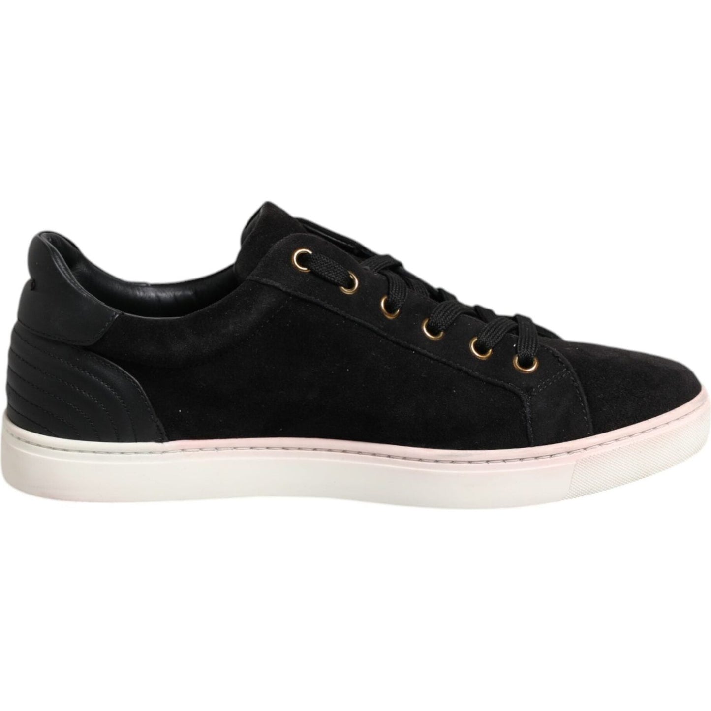 Dolce & Gabbana Black Logo Suede Leather Men Sneakers Shoes MV6741-39.5