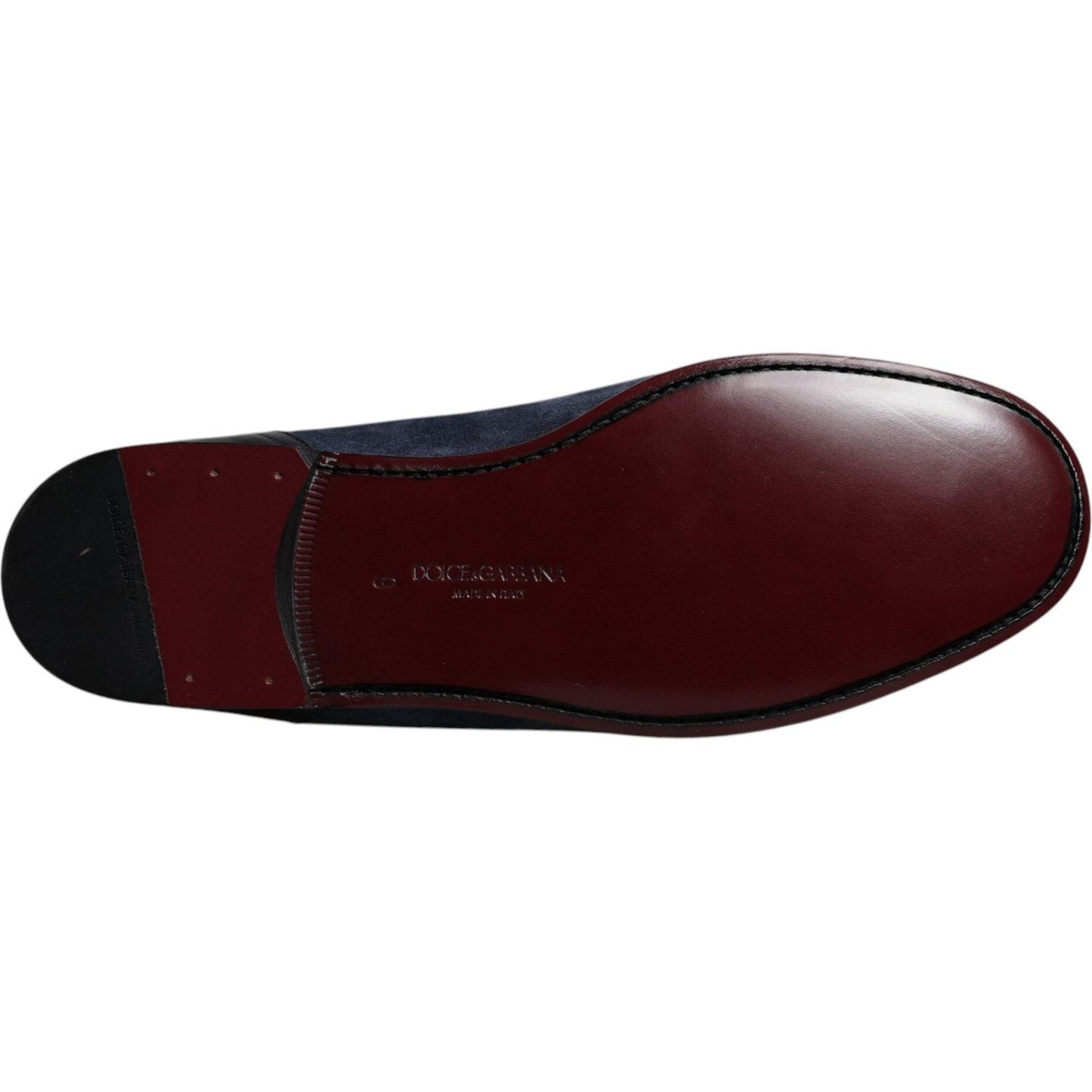 Dolce & Gabbana Blue Suede Leather Shoes Loafer Moccasin Shoes MV6747-43