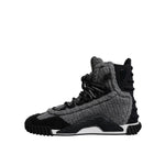 Dolce & Gabbana Gray Black NS1 High Top Boots Sneakers Shoes MV7923-37.5