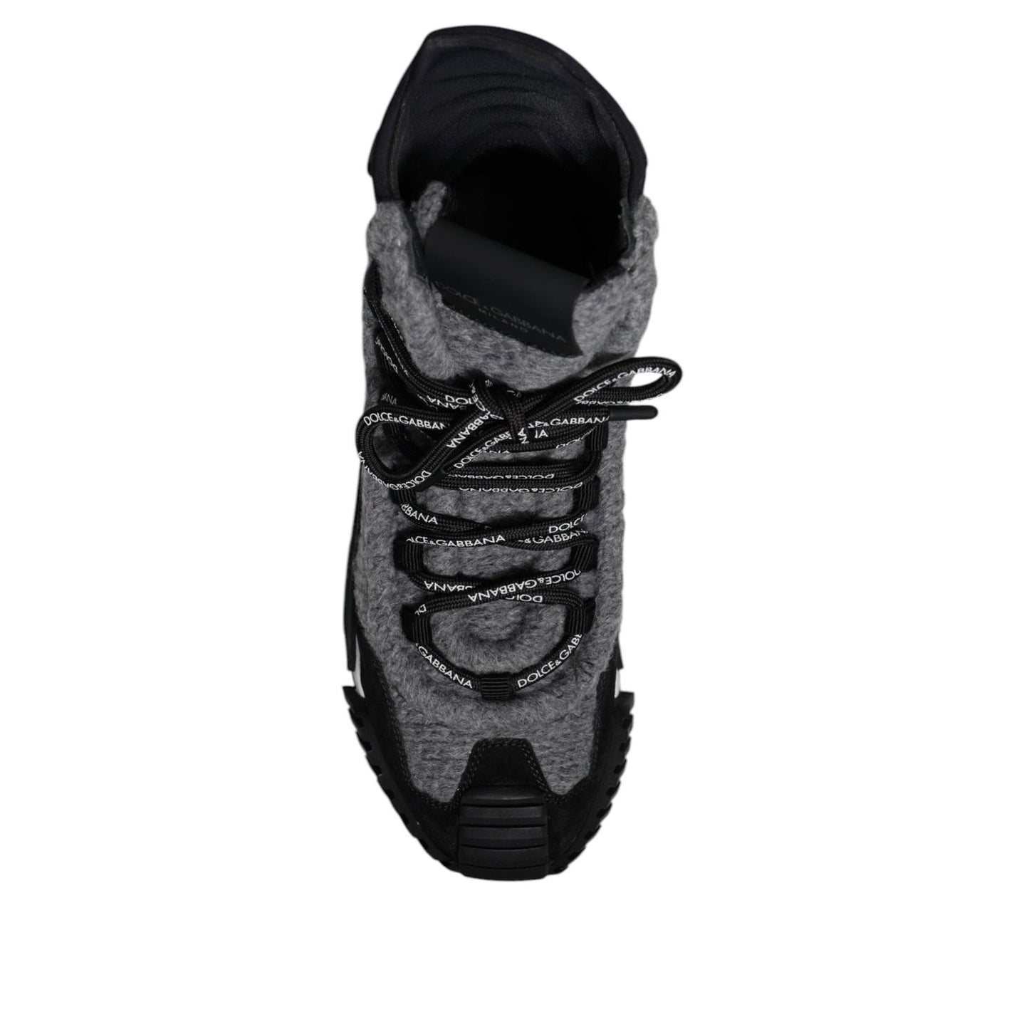 Dolce & Gabbana Gray Black NS1 High Top Boots Sneakers Shoes MV7923-37.5