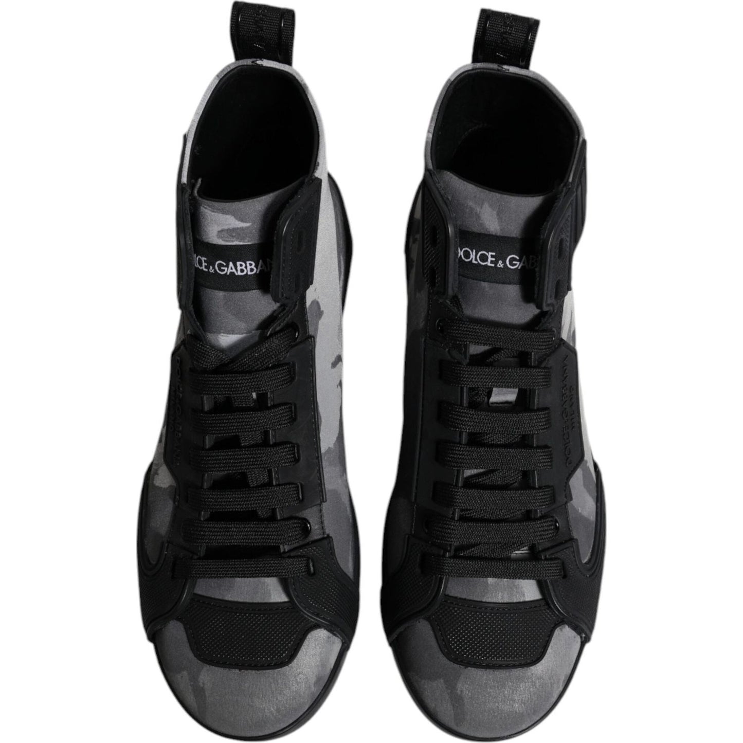 Dolce & Gabbana Multicolor Camouflage High Top Sneakers Shoes MV6795#1-40.5