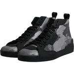 Dolce & Gabbana Multicolor Camouflage High Top Sneakers Shoes MV6795#1-40.5