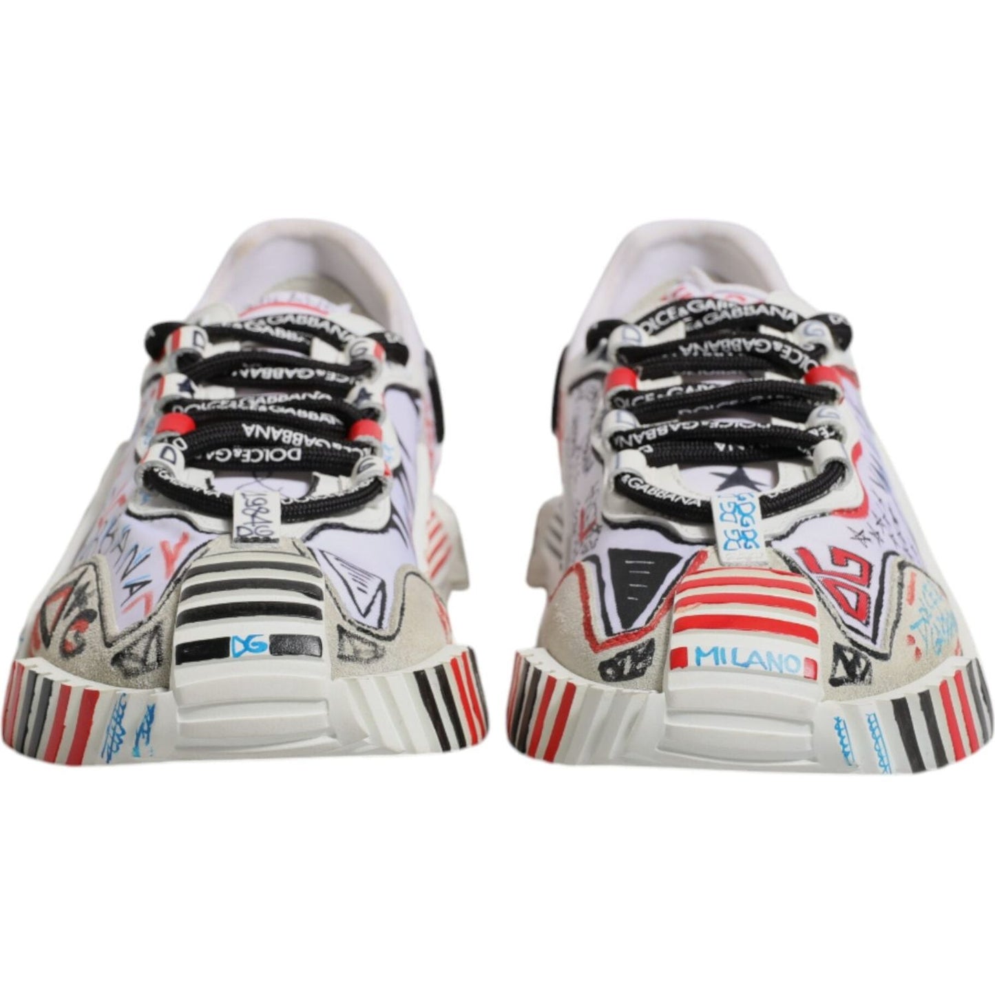 Dolce & Gabbana Multicolor Suede Fabric NS1 Sneakers Shoes MV6876-40