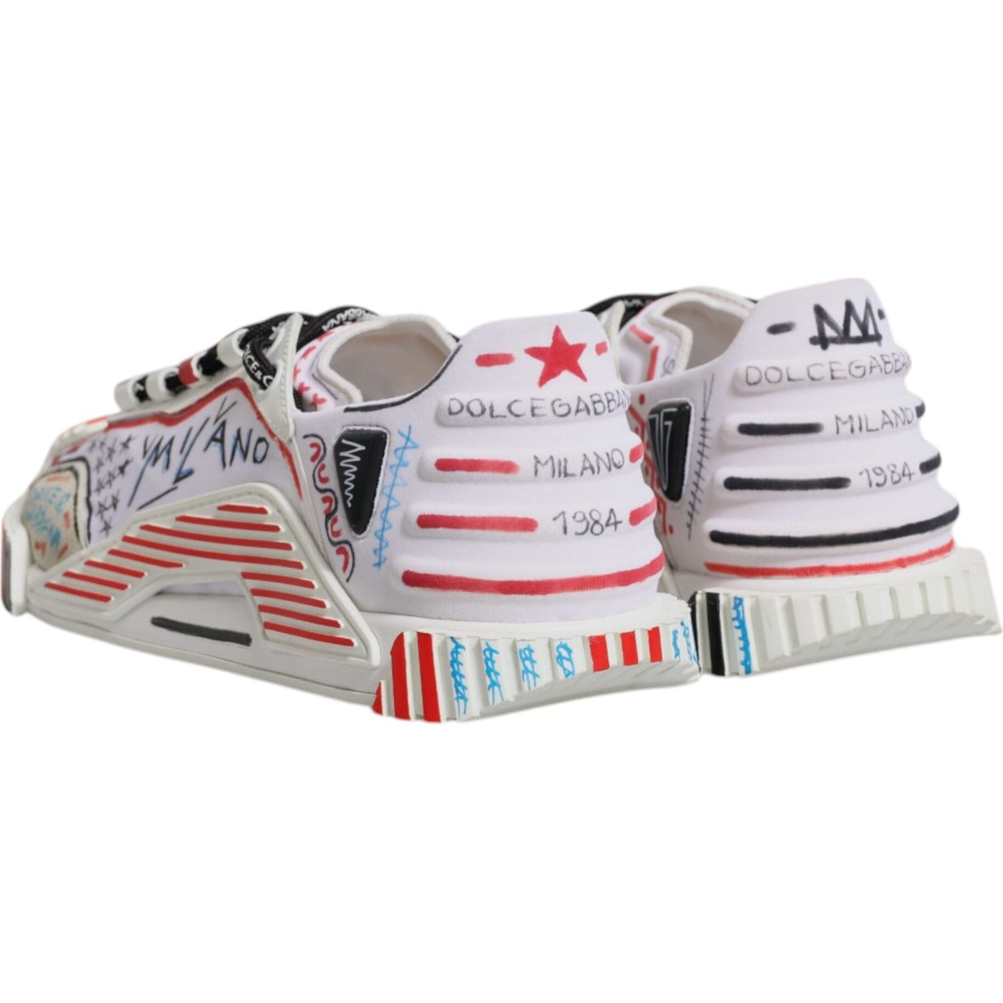 Dolce & Gabbana Multicolor Suede Fabric NS1 Sneakers Shoes MV6876-40
