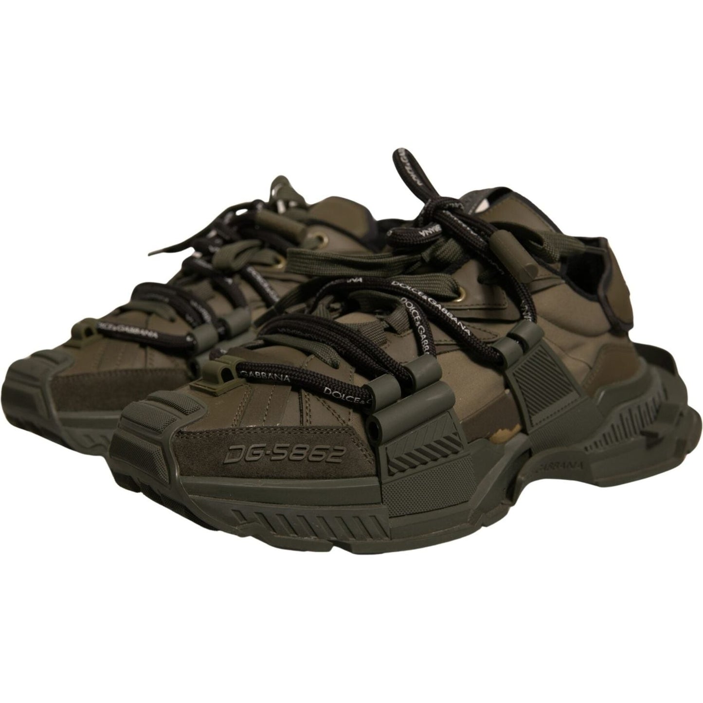 Dolce & Gabbana Military Green Space Low Top Sneakers Shoes MV6899-42.5