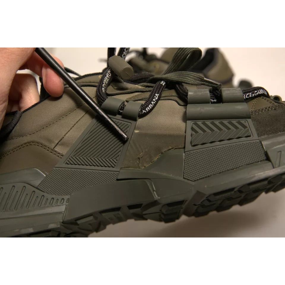 Dolce & Gabbana Military Green Space Low Top Sneakers Shoes MV6899-42.5