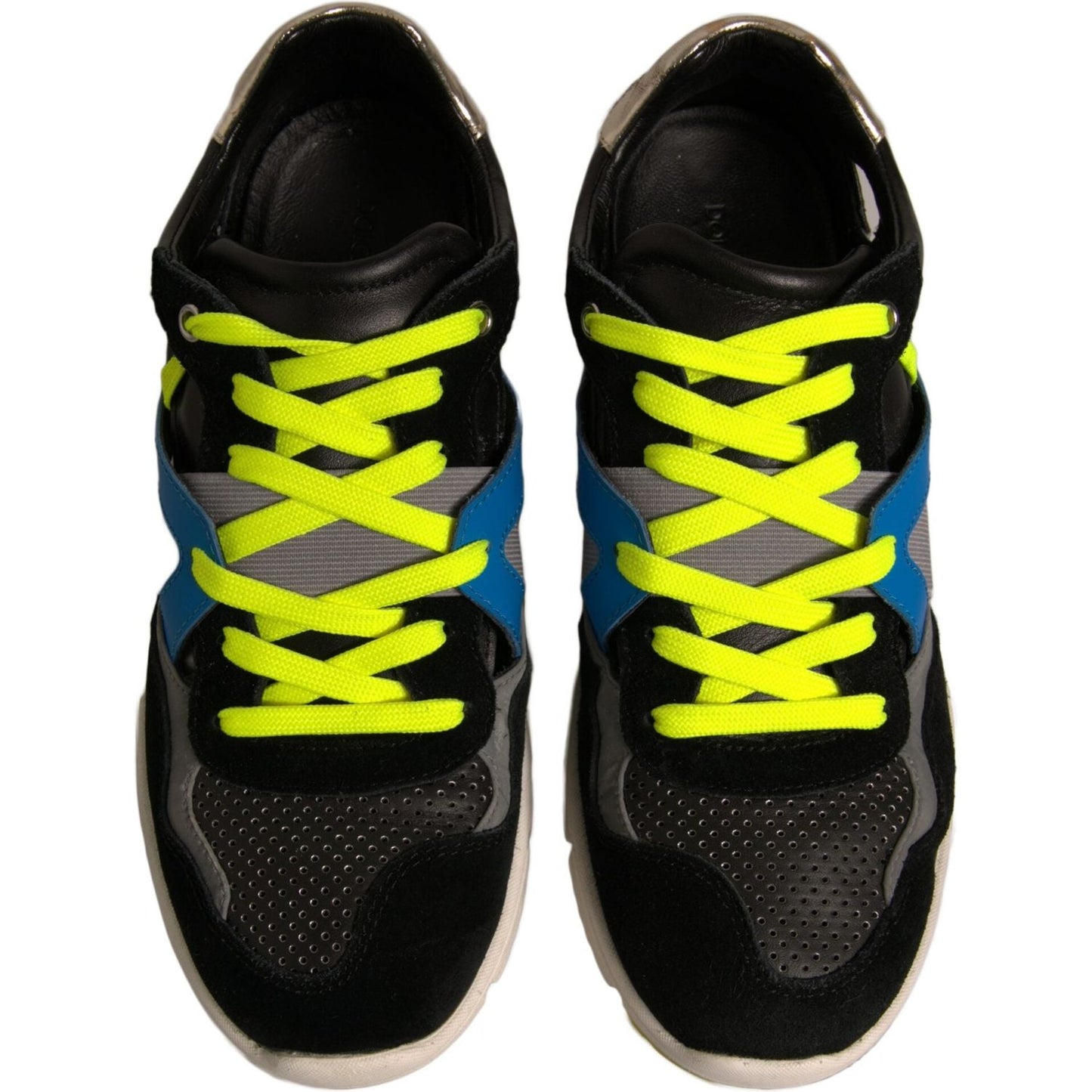 Dolce & Gabbana Multicolor Suede Low Top Sneakers Shoes MV6961-39.5
