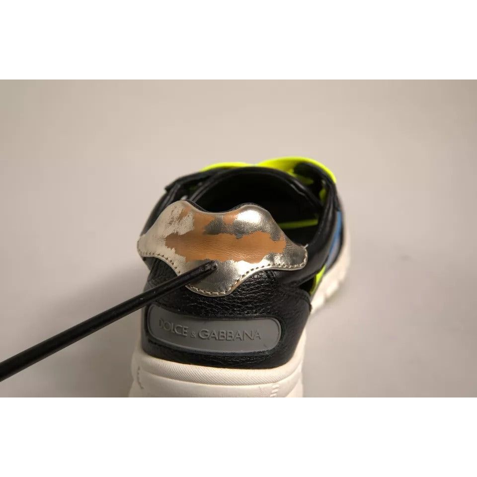 Dolce & Gabbana Multicolor Suede Low Top Sneakers Shoes MV6961-39.5