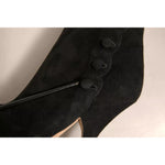 Dolce & Gabbana Black Suede Heels Knee High Boots Shoes LA12376-39