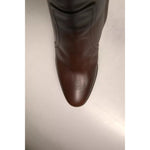 Dolce & Gabbana Brown Leather Heels Mid Calf Boots Shoes LA12421-36.5