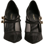 Dolce & Gabbana Black Mesh Mary Jane High Heels Pumps Shoes LA12335-39