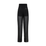 Blumarine Semi-sheer georgette Pants BL-P522P164AN0990-IT44 | L