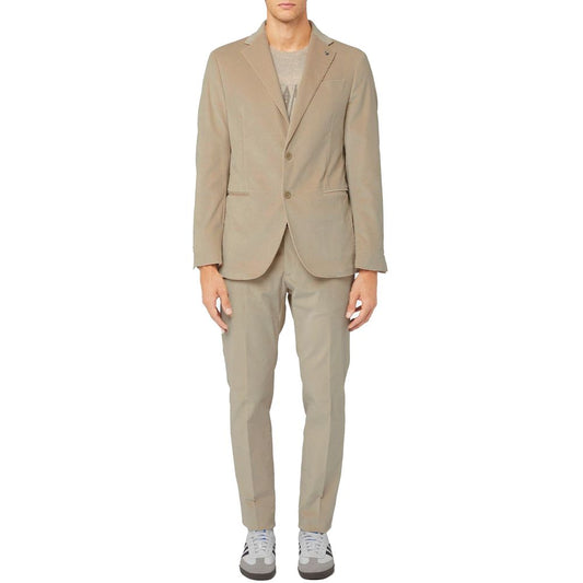 AT.P.CO Beige Cotton Men Suit