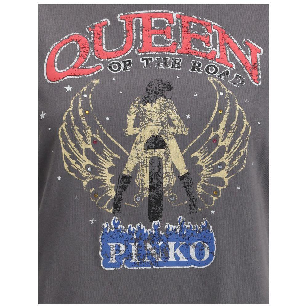 PINKO Maxi print T-shirt 1728,72470364320,Clothing,Gray,M,New with tags,PINKO,S,Tops & T-Shirts - Women - Clothing,Women,Women - Clothing,XS PI-104603A2DAI63-M