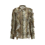 Blumarine Silk chiffon leopard Shirt BL-P522C354AM9905-IT44 | L