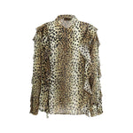 Blumarine Silk chiffon leopard Shirt BL-P522C354AM9905-IT44 | L