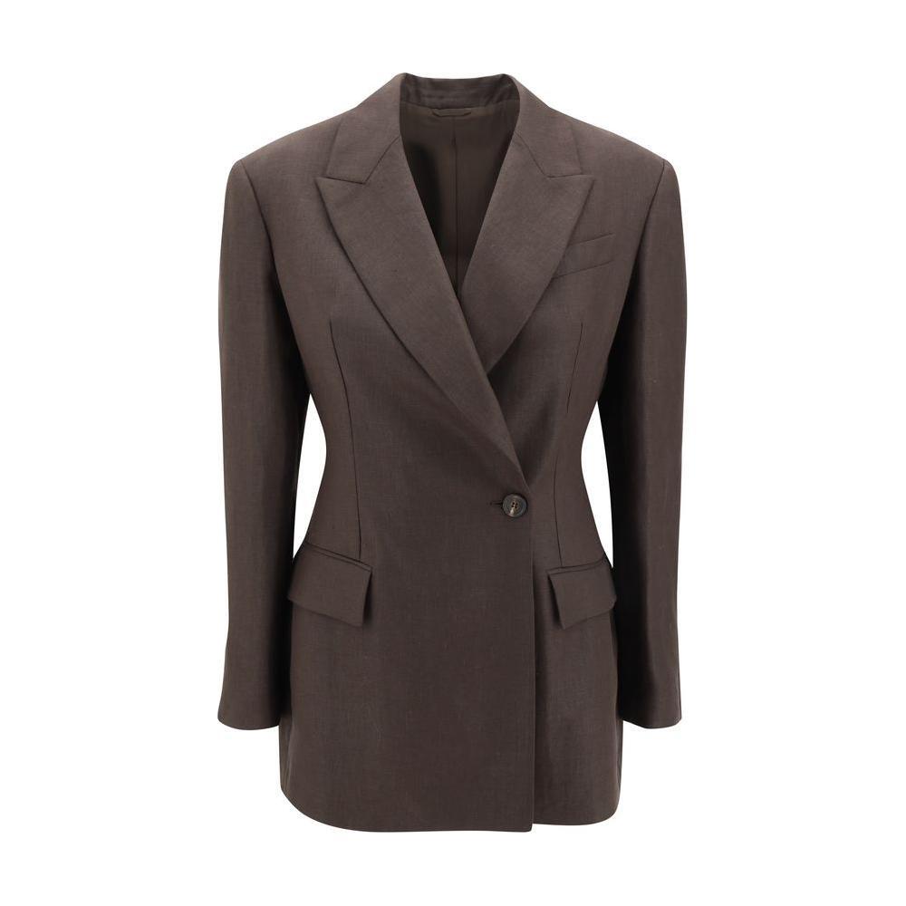 Brunello Cucinelli Linen Blazer Jacket BR-ML1427261C273-IT46|XL