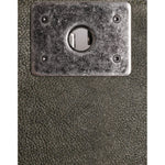 Chanel Dark Green Leather Shoulder Bag Gray Metal Purse Bag CHA176
