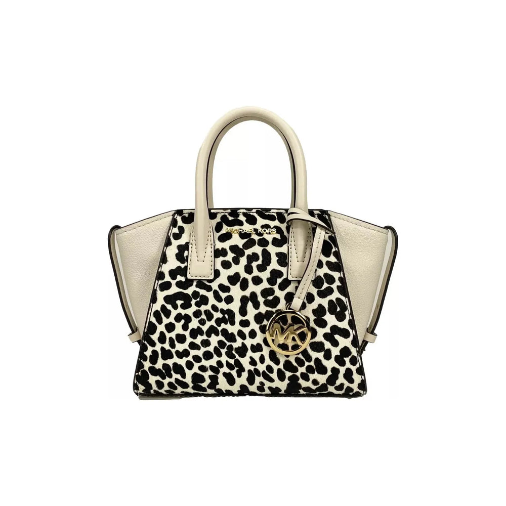 Michael Kors Avril XS Cream Cheetah Satchel Crossbody Bag Purse 80966