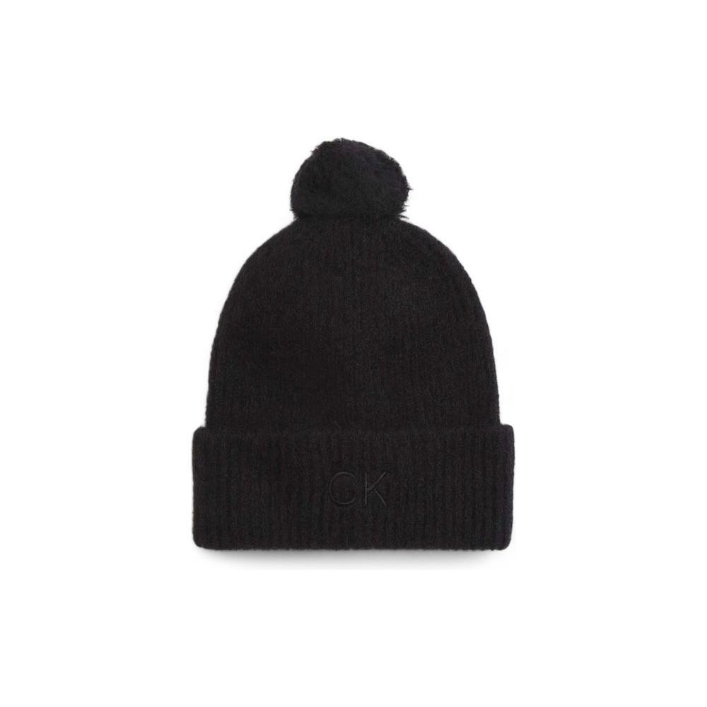 Calvin Klein Black Alpaca Leather Caps Baseball Hat CA-16493400009-ONE SIZE