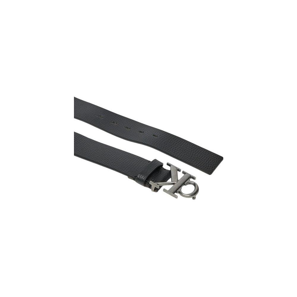 Calvin Klein Jeans Black Leather Belt CA-16496300009-85 CM / 34 INCHES