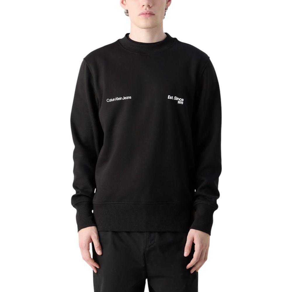 Calvin Klein Jeans Black Cotton Sweatshirt CA-16502300009-IT52 | XL