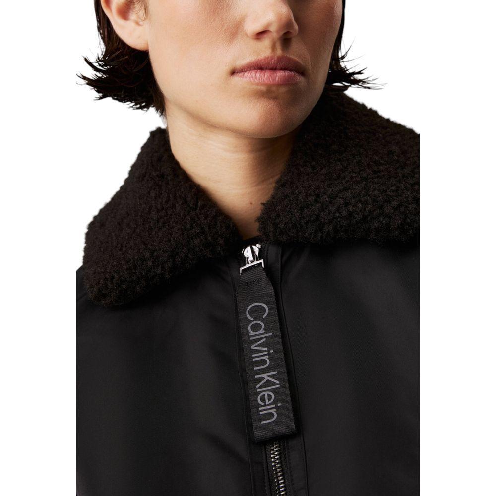 Calvin Klein Jeans Black Polyester Jackets & Coat CA-16503600009-IT40|S