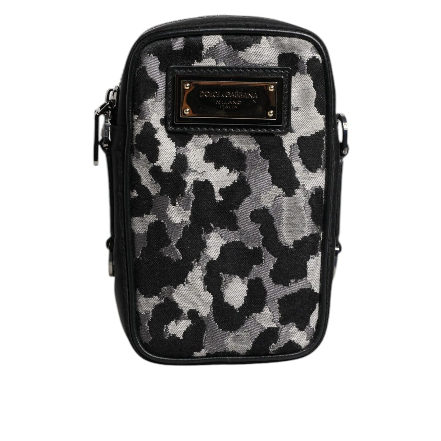 Dolce & Gabbana Multicolor Camouflage Jacquard Logo Plaque Crossbody Bag