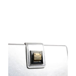 Dolce & Gabbana Metallic Silver DG BOX Leather Shoulder Strap Bag