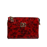 Dolce & Gabbana Red Exotic Leather DG Logo Women Crossbody Bag BAG4046