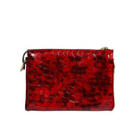 Dolce & Gabbana Red Exotic Leather DG Logo Women Crossbody Bag BAG4046