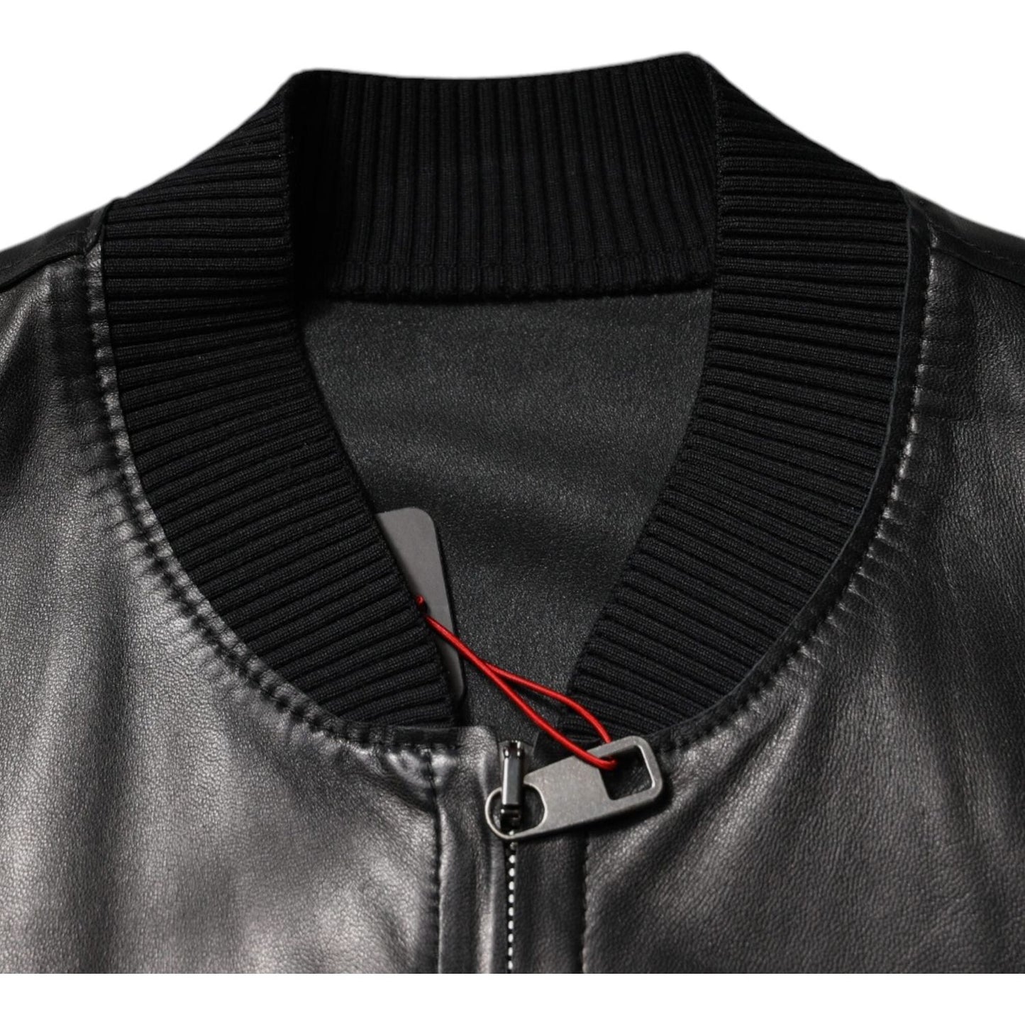 Dolce & Gabbana Black Lambskin Full Zip Biker Blouson Jacket JKT41202-44