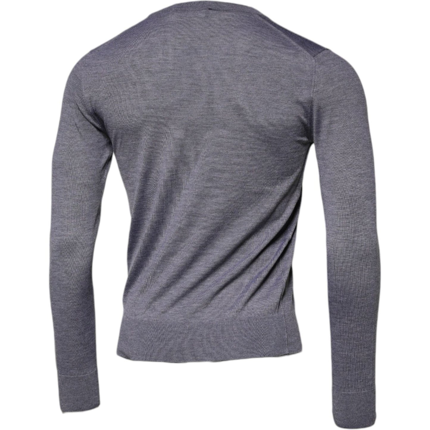 Dolce & Gabbana Gray Cashmere Crew Neck Pullover Sweater TSH87728-44