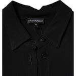 Emporio Armani Black Viscose Long Sleeves A-line Mini Dress DR281343-44