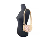 Burberry Mini Check Rocking Horse Crossbody Bag Purse Peach