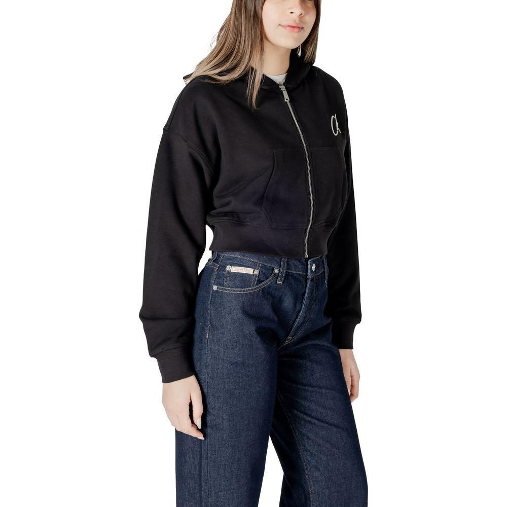 Calvin Klein Jeans Black Cotton Hoody CA-16506300009-IT40|S