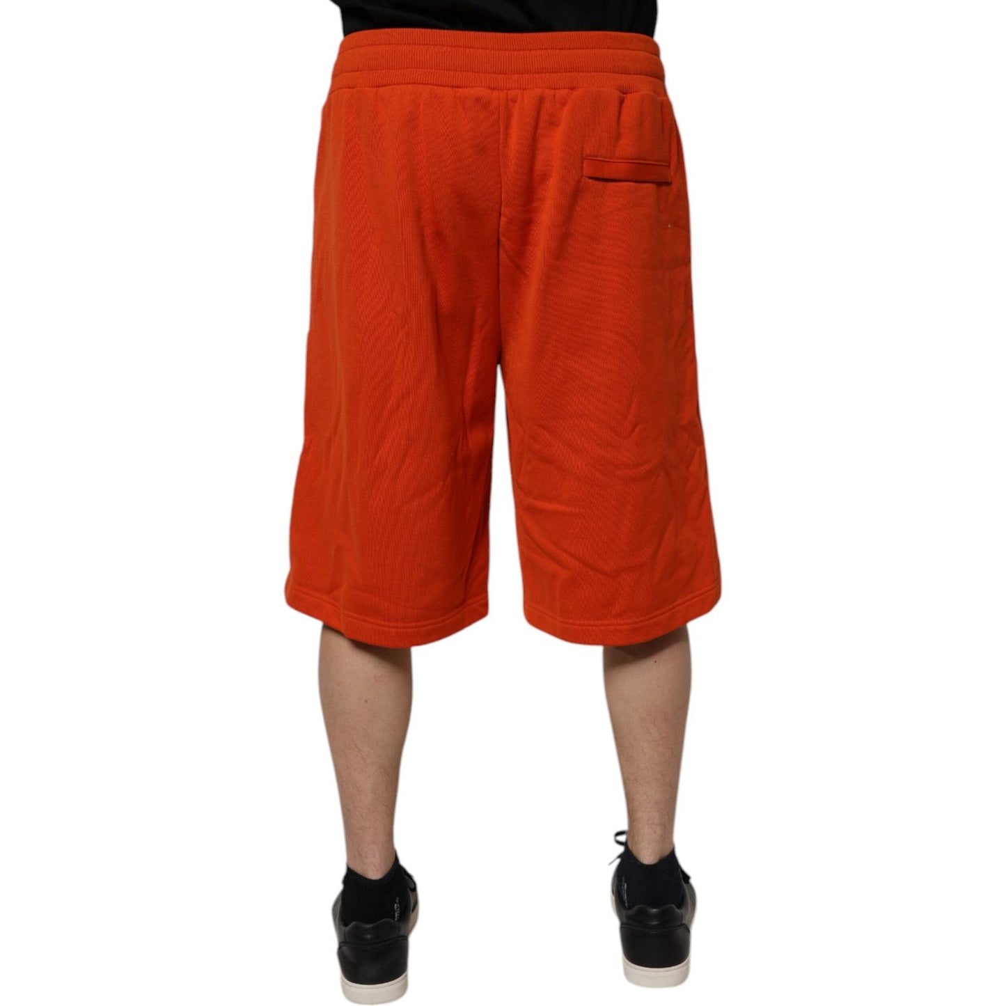 Dolce & Gabbana Red Cotton Blend Mid Waist Men Bermuda Shorts PAN75247-48