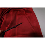 Dolce & Gabbana Maroon Viscose Nylon Mid Waist Bermuda Shorts PAN75249-48