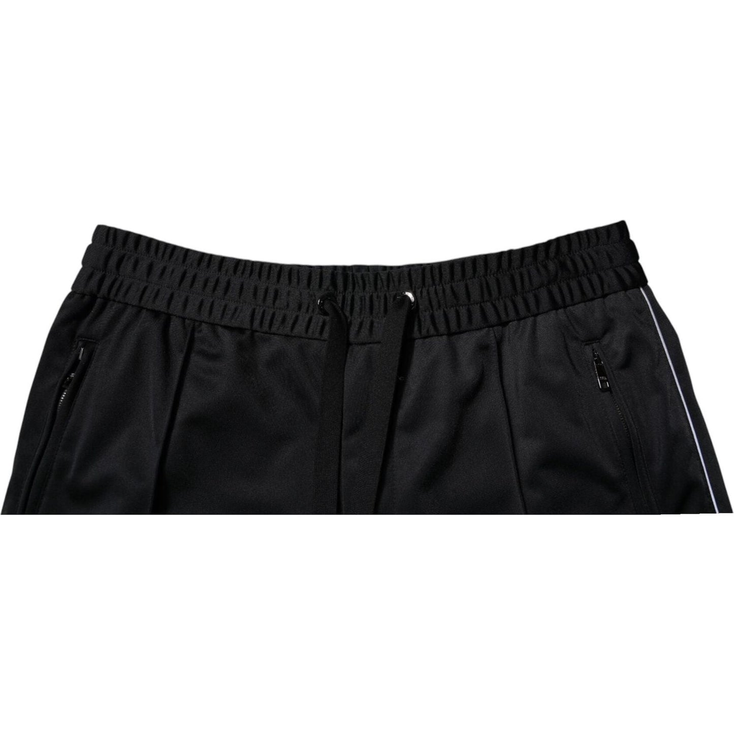 Dolce & Gabbana Black Polyester Mid Waist Men Bermuda Shorts PAN76084-48