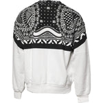 Dolce & Gabbana White Black Printed Cotton Sweatshirt Sweater TSH90063-50