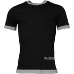 Dolce & Gabbana Black Logo Cotton Crew Neck Men Tee T-shirt TSH90010-44