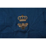 Dolce & Gabbana Blue Crown Bee Cotton Men Crew Neck T-shirt TSH90016-44