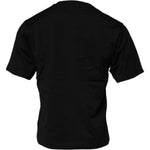 Dolce & Gabbana Black Logo Patch Cotton Crew Neck T-shirt TSH90026-44