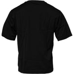 Dolce & Gabbana Black Logo Patch Cotton Crew Neck T-shirt TSH90029-44