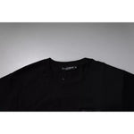 Dolce & Gabbana Black Logo Patch Cotton Crew Neck T-shirt TSH90029-44