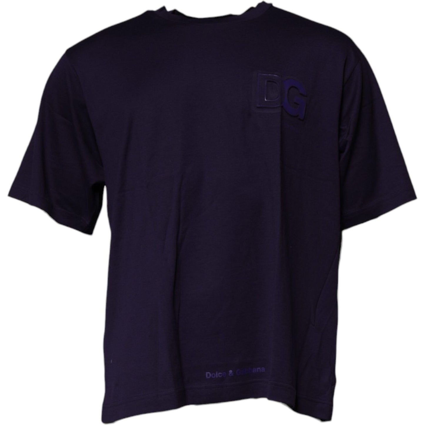Dolce & Gabbana Navy Blue DG Logo Cotton Crew Neck T-shirt TSH90052-44