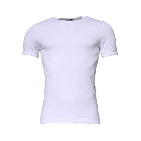 Dolce & Gabbana White Cotton Stretch Crewneck Underwear T-shirt