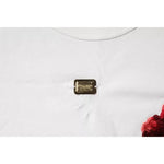 Dolce & Gabbana White Cotton Logo Floral Crew Neck T-shirt TSH878642-44